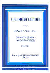 Meyer 3 Rustical Miniatures Op24 Oboe Sheet Music Songbook