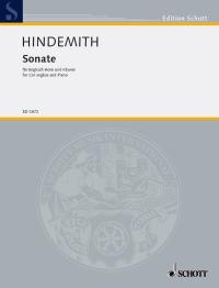 Hindemith Sonate (1941) Cor Anglais & Piano Sheet Music Songbook