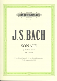 Bach Sonata G Minor Bwm 1030b (meylan) Oboe Sheet Music Songbook