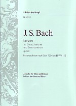 Bach Concerto Gmin Bwv1056 & Bwv156 Oboe & Pf Sheet Music Songbook