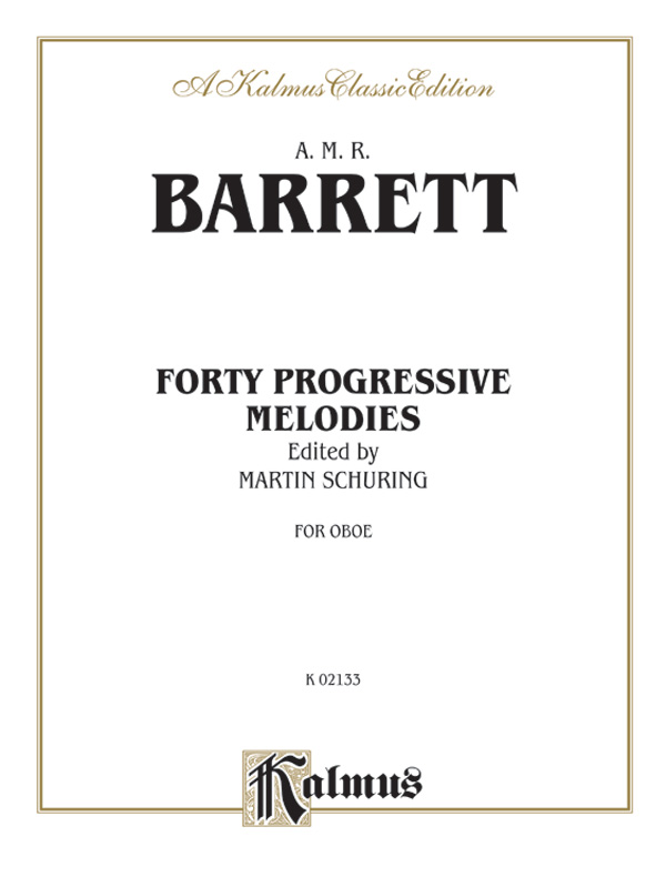 Barret Progressive Studies (40) Oboe Sheet Music Songbook