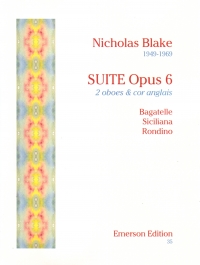 Blake Suite Op6 2 Oboes/cor Anglais Sc/pts Sheet Music Songbook