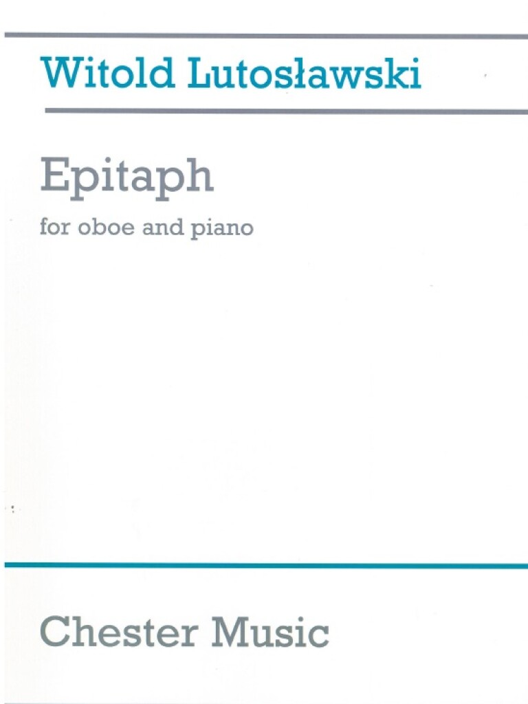 Lutoslawski Epitaph Oboe & Piano Sheet Music Songbook
