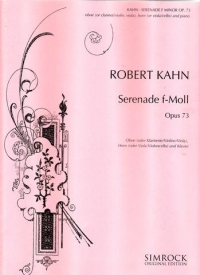 Kahn Serenade In Fmin Op73 Oboe/hn/pf Sheet Music Songbook