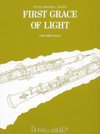 Maxwell Davies First Grace Of Light Oboe Sheet Music Songbook