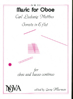 Matthes Sonata In Eb Oboe & Piano Sheet Music Songbook