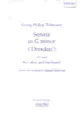 Telemann Sonata Gmin (dresden) Twv41:g10 Ob/pf Sheet Music Songbook