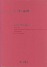Vivaldi Concerto Dmin Rv454 F Vii/10 Oboe & Pf Sheet Music Songbook