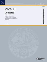 Vivaldi Concerto Amin Oboe & Piano Sheet Music Songbook