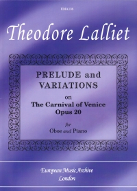 Lalliet Prelude & Variations Op20 Oboe & Piano Sheet Music Songbook