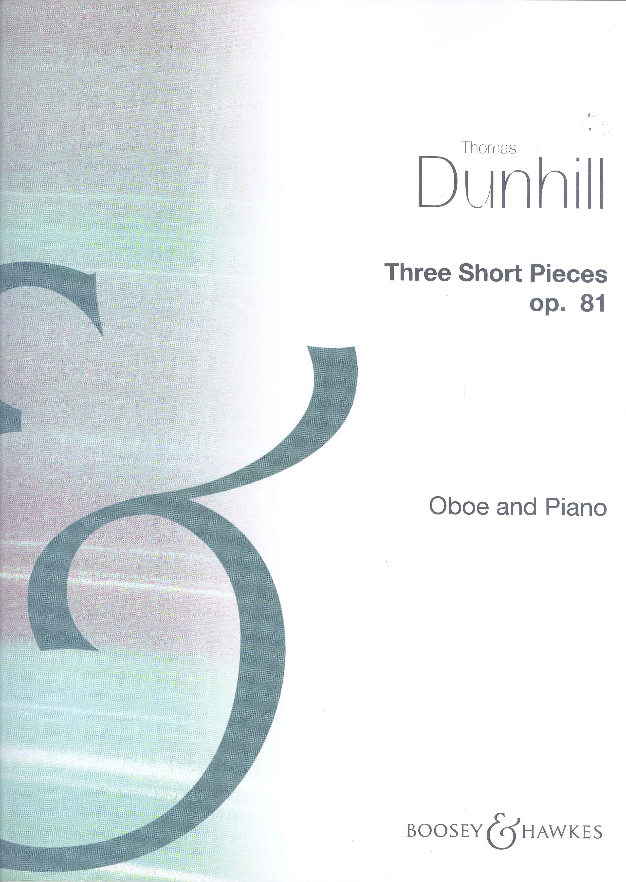 Dunhill 3 Short Pieces Op81 Oboe & Piano Sheet Music Songbook