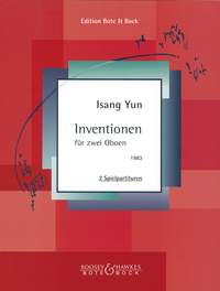 Yun Inventionen Oboe Sheet Music Songbook