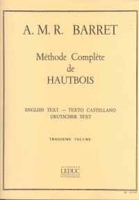 Barret Methode Complete Vol 3 Oboe Sheet Music Songbook