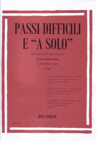 Crozzoli Passi Difficili Vol 1 Oboe Sheet Music Songbook