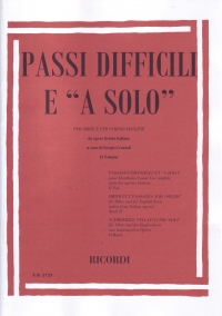 Crozzoli Passi Difficili Vol 2 Oboe Sheet Music Songbook