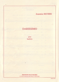 Richer Darissimo Oboe Sheet Music Songbook