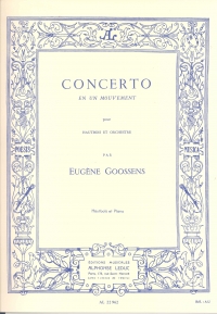 Goossens Concerto In One Movement Op45 Oboe/piano Sheet Music Songbook