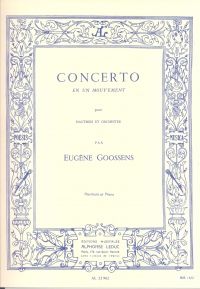 Goossens Concerto In One Movement Op45 Oboe/piano Sheet Music Songbook