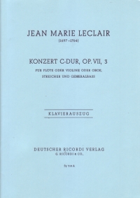 Leclaire Concerto Op7 No 3 In C Oboe/piano Sheet Music Songbook