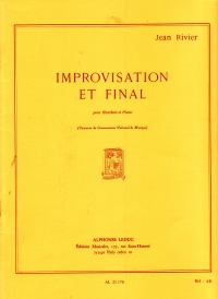 Rivier Improvisation Et Final Oboe/piano Sheet Music Songbook