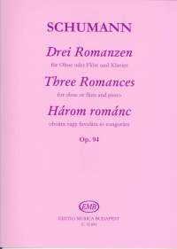 Schumann 3 Romances Oboe & Piano Sheet Music Songbook