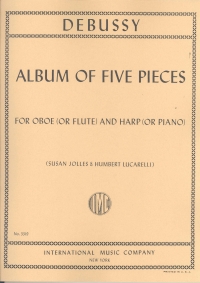 Debussy Album Of 5 Pieces Oboe Piano Sheet Music Songbook