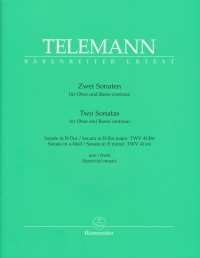 Telemann Sonatas (2) Oboe Twv41: B6 & E6 Sheet Music Songbook