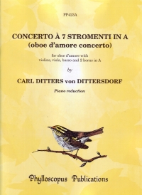 Dittersdorf Concerto A 7 Stromenti Piano Reduction Sheet Music Songbook