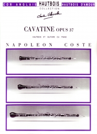 Coste Cavatine Op37 Oboe & Guitar Or Piano Sheet Music Songbook