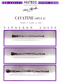 Coste Cavatine Op37 Oboe & Guitar Or Piano Sheet Music Songbook