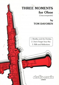 Davoren Three Moments For Oboe Sheet Music Songbook