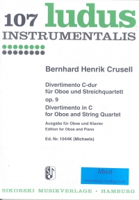 Crusell Divertimento C For Oboe Piano Sheet Music Songbook