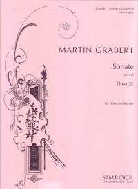 Grabert Sonata In Gmin Op52 Oboe & Piano Sheet Music Songbook
