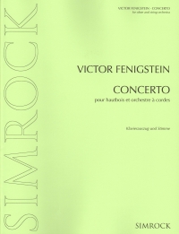 Fenigstein Concerto Oboe & Orchestra Pf Reduction Sheet Music Songbook