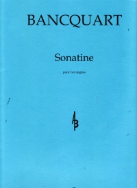 Bancquart Sonatine Cor Anglais Sheet Music Songbook