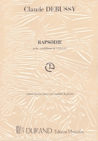 Debussy Rhapsodie Cor Anglais & Piano Sheet Music Songbook