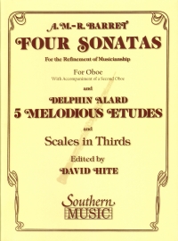 Barret 4 Sonatas & Alard 5 Melodious Etudes Oboe Sheet Music Songbook