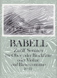 Babell 12 Sonatas 10-12 Vol 4 Oboe (rec/vln) Bc Sheet Music Songbook