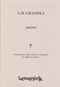 Grazioli Arioso Oboe & Piano Sheet Music Songbook