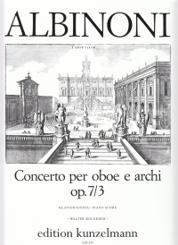 Albinoni Concerto Bb Op7/3 Oboe & Piano Sheet Music Songbook