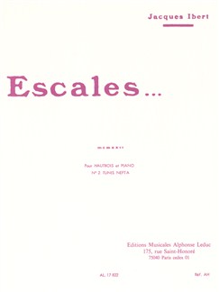 Ibert Escales Oboe & Piano Sheet Music Songbook