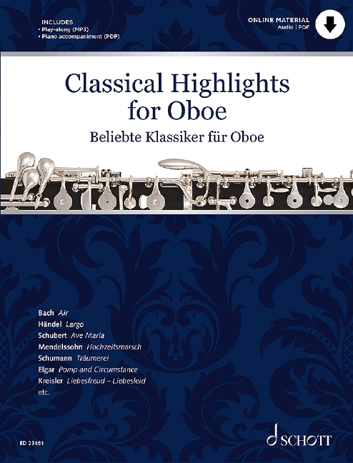 Classical Highlights For Oboe Book + Online Sheet Music Songbook