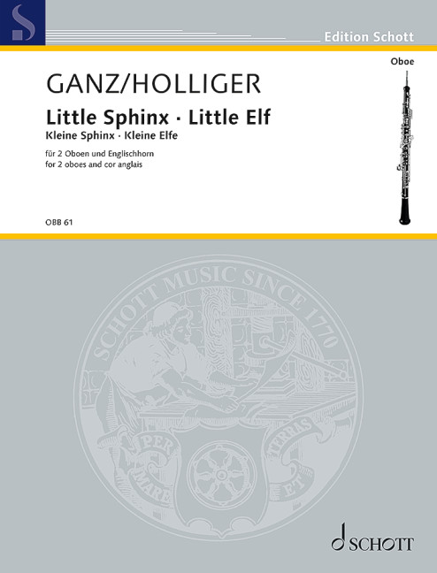Ganz/holliger Little Sphinx - Little Elf 2obs & Ca Sheet Music Songbook