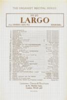 Handel Largo From Ombra Mai (organist Recital No20 Sheet Music Songbook