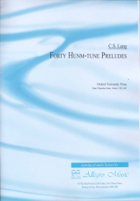 Lang 40 Hymn Tune Preludes Sheet Music Songbook
