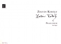 Kodaly Praeludium Organ Sheet Music Songbook