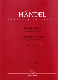 Handel Organ Concerto Op4/2 Organ Sheet Music Songbook