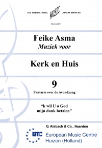 Asma Fantasie Over De Avondzang Organ Sheet Music Songbook