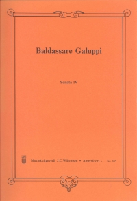 Galuppi Sonata Iv D Organ Sheet Music Songbook