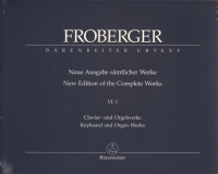 Froberger Keyboard & Organ Works Vi.1 Copied Sourc Sheet Music Songbook